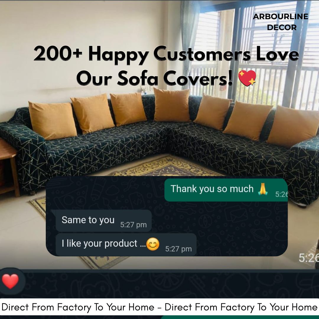 Premium Arbourline L Shape Flexible & Dust-Proof Sofa Cover