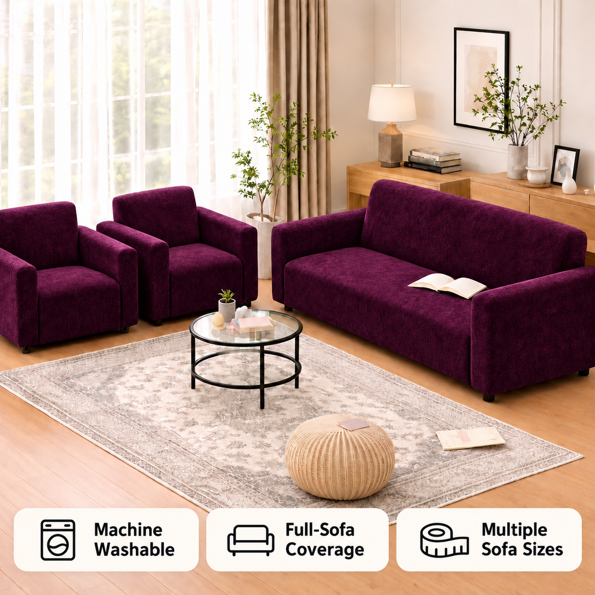 Arbourline Signature Crushed Velvet Sofa Cover