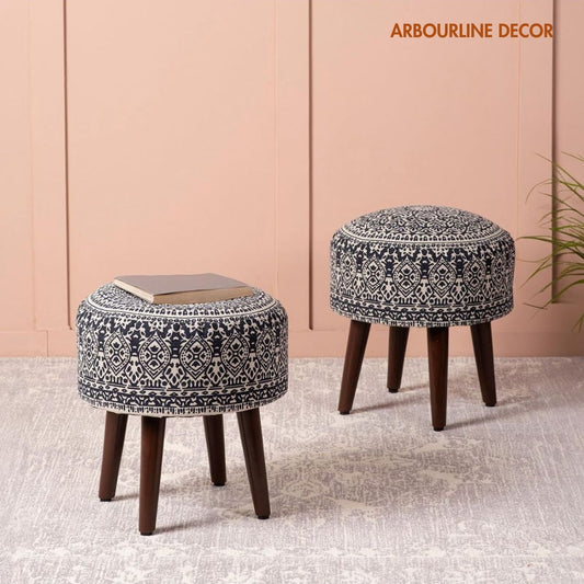 Handcrafted Mandala Tuffet-17 Inches