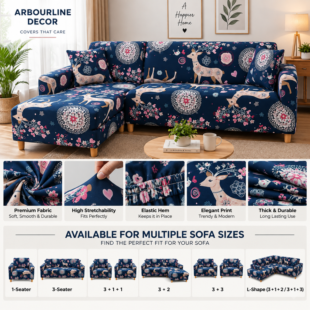 Flexible & Dust-Proof Sofa Cover