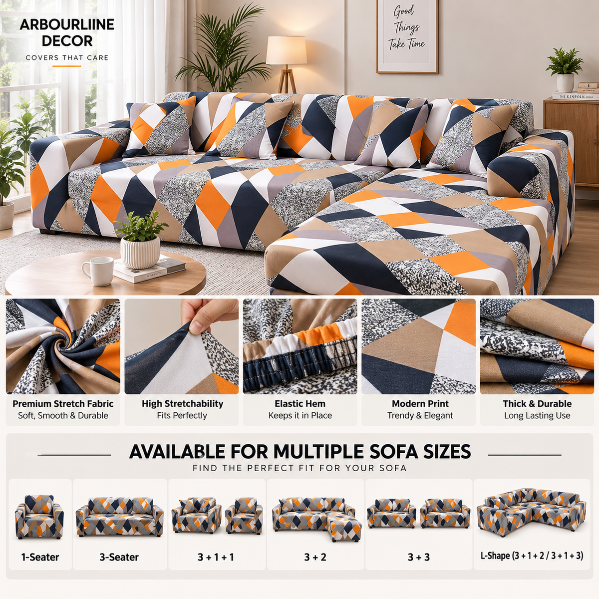 Flexible & Dust-Proof Sofa Cover