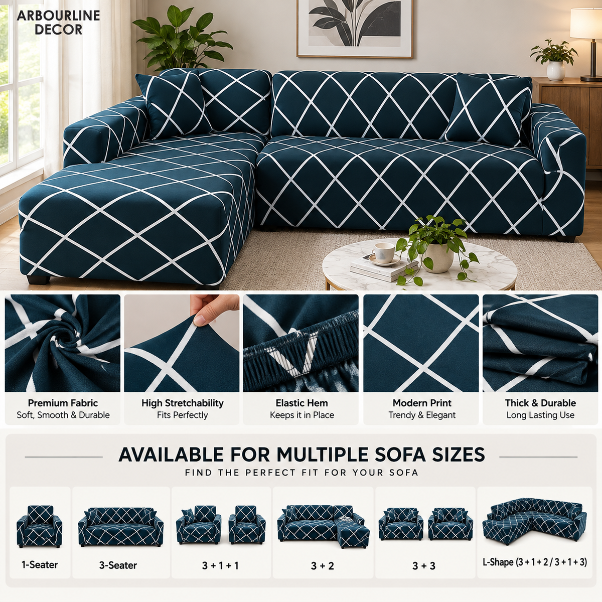 Flexible & Dust-Proof Sofa Cover