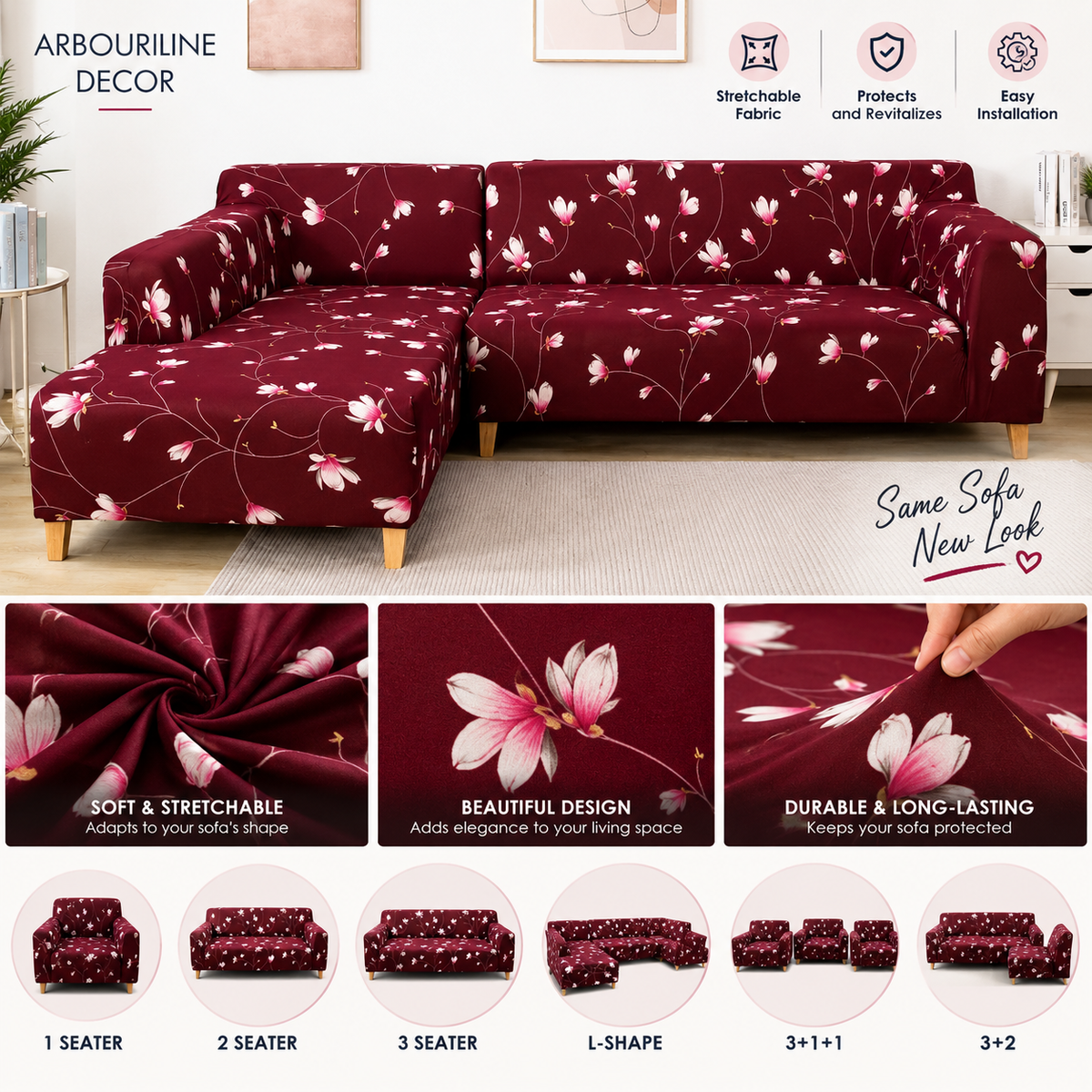Flexible & Dust-Proof Sofa Cover